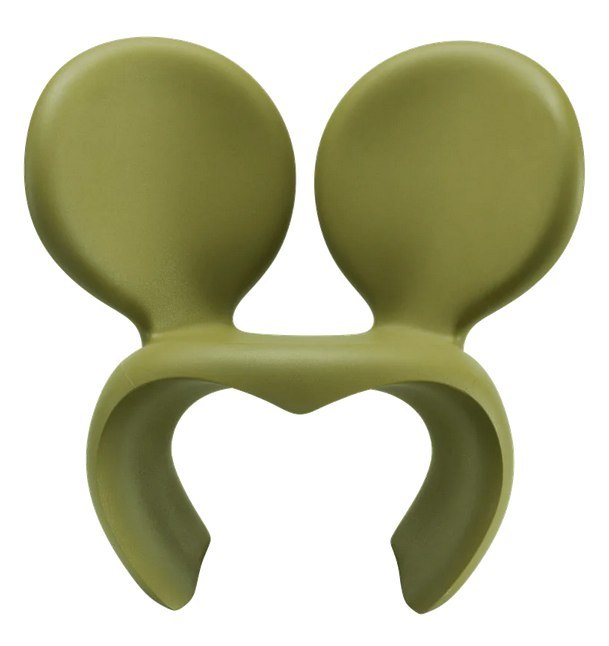 Fotel z uszami Miki Don't F**K With The Mouse zielony