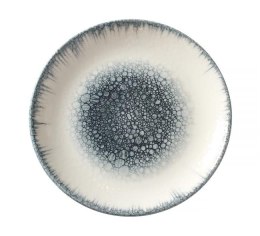 Infinity: Talerz płytki / deserowy biały w szare krople 21 cm