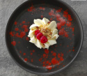 Bloom: Miska porcelanowa czarno-czerwona płytka 20 cm