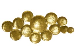 Dekoracja ścienna z metalu koła CIRCLES złota