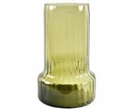 Wazon szklany prosty oliwka retro optyk A