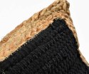 Poduszka bawełna z jutą czarno-naturalna 50x50 cm Boho 7