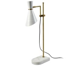 Lampa biurkowa mid-century marmur Deluxe gold 1
