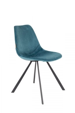 Krzesło tapicerowane Franky niebieskie