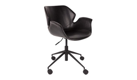 Krzesło biurowe w kolorze czarnym NIKKI