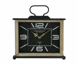 Zegar stołowy prostokąt metal czerń Retro 3