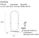 Lampa stołowa / nocna owalny pierścień OLIVIA LED złota