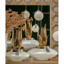 Lustro salonowe w dekoracyjnej ramie vintage TEVOR kremowe