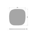 Stół jesion z jasnoszarym blatem TABLO Square leg 130x130 cm