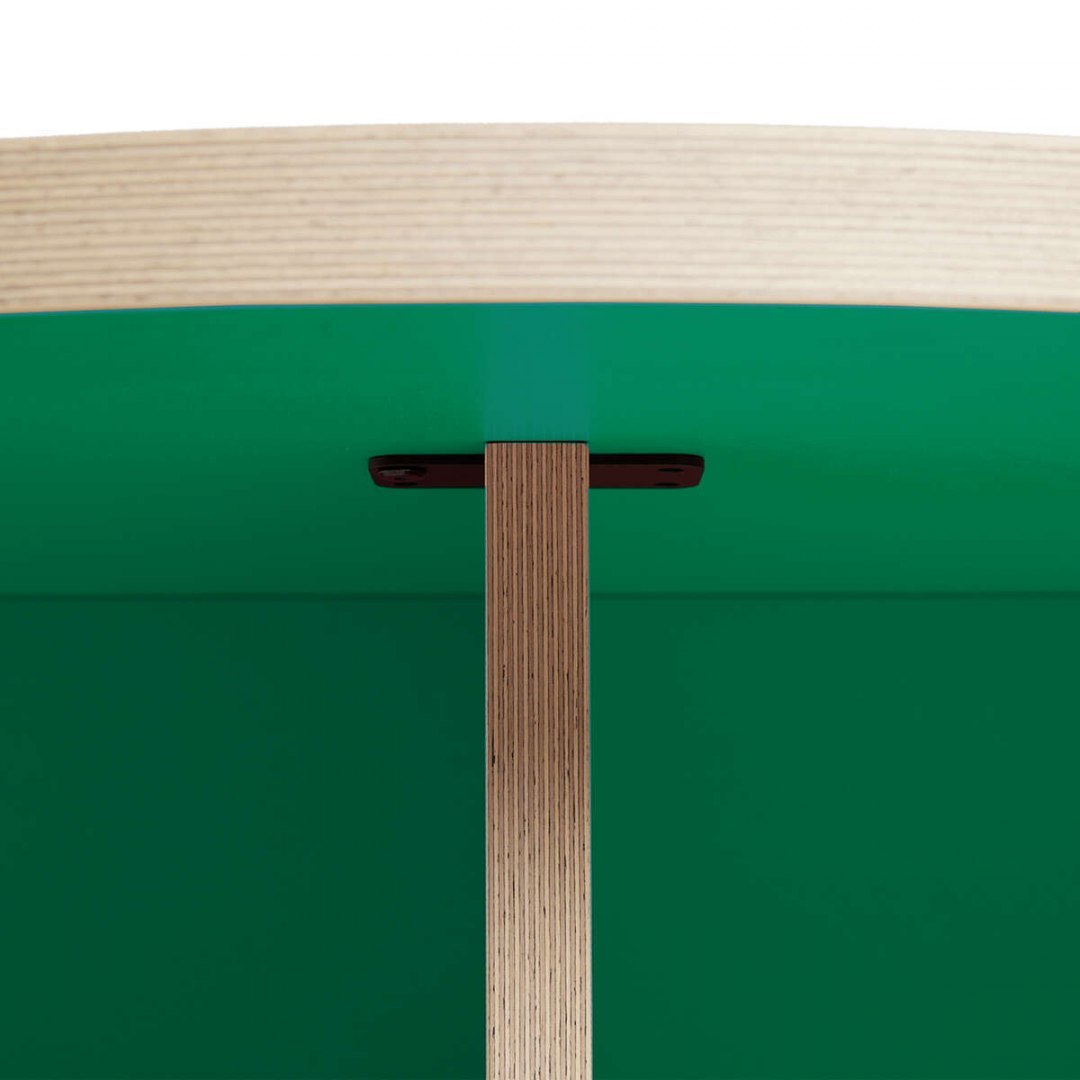 Stół jadalniany okrągły 130 cm zielony