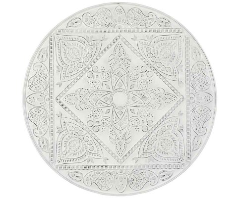 Decor ścienny biały koło wzór symetryczny Vintage 14