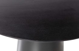 Stół okrągły z drewna i metalu NENA ø102 cm czarny