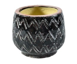 Osłonka ceramiczna szkliwona czarna NERO decor 1