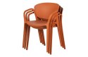 Krzesło plastikowe na taras BENT terra pomarańcz