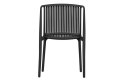 Krzesło z plastiku nowoczesne BILLIE czarne