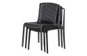 Krzesło z plastiku nowoczesne BILLIE czarne