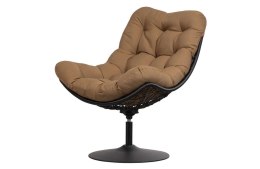 Fotel obrotowy VIVE outdoor rattan brązowy/czarny