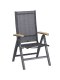 MEMPIS fotel ogrodowy / tarasowy rozkładany aluminium z drewem