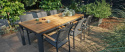 MEMPHIS stół ogrodowy drewno tekowe aluminium 170 cm