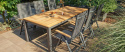 MEMPHIS stół ogrodowy drewno tekowe aluminium 170 cm