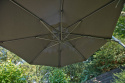 ROMA parasol podwieszany okrągły Ø3,5m taupe