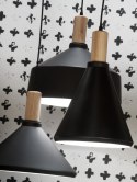 Lampa wisząca ze stożkowym kloszem czarna MELBOURNE 30 cm