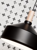 Lampa wisząca z walcowatym kloszem czarna MELBOURNE 34 cm