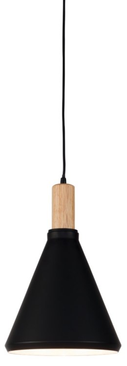 Lampa wisząca ze stożkowym kloszem czarna MELBOURNE 38 cm