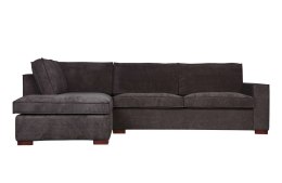 Sofa narożna tapicerowana lewa ciemnoszara Thomas