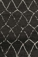 Dywan zewnętrzny w białą kratę czarny CROSSLEY 170X240