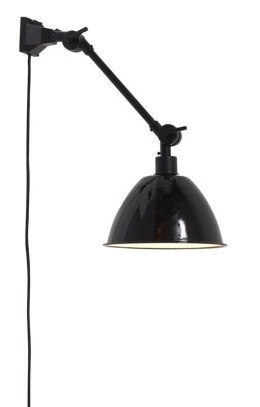 Lampa ścienna zginana emaliowana czarna Amsterdam S