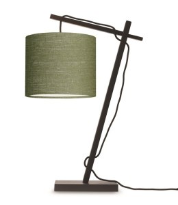 Lampa biurkowa żuraw czarna z zielonym abażurem ANDES