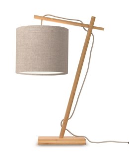 Lampa biurkowa żuraw z lnianym abażurem taupe ANDES