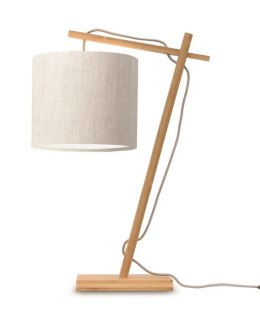 Lampa biurkowa żuraw z lnianym abażurem ANDES