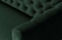 Sofa 3-osobowa pikowana ciemno zielona NISA
