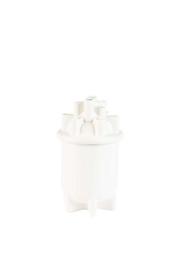 Wazon ceramiczny dwuczęściowy nieregularny biały BASSIN L