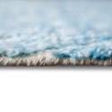 Bieżnik tkany wełniany niebieski/turkusowy 80x250