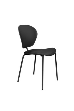Krzesło proste z tworzywa czarne THE OCEAN