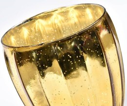 Lampion szklany żłobiony złoty błyszczący Barok old 3