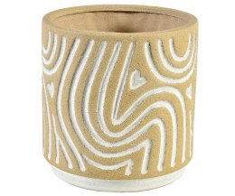 Osłonka ceramiczna wzorzysta piaskowa Etno 2 szt.