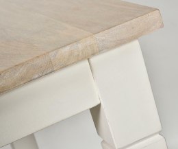 Stół kwadratowy drewniany z białymi nogami Bristol 100x100