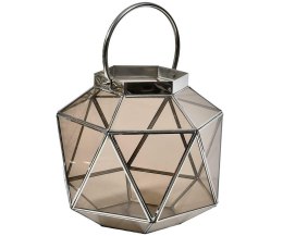 Lampion z przydymionego szkła geometryczny Deluxe 2A L