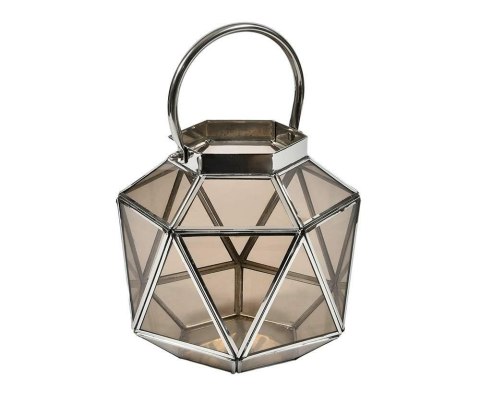 Lampion z przydymionego szkła geometryczny Deluxe 2C S