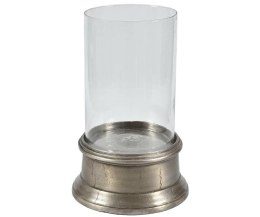 Lampion szklany prosty na srebrnej podstawie Deluxe 3A M