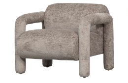 Fotel obły tapicerowany piaskowy LENNY