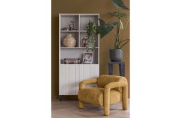 Fotel obły tapicerowany złoty LENNY