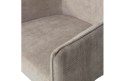 Krzesło z kółkami tapicerowane piaskowe EZRA