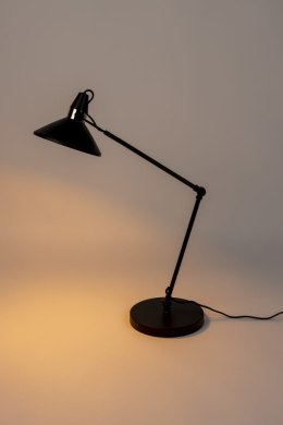 Lampka biurkowa zginana ze stożkowym kloszem czarna ZORAN