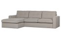 Sofa narożna lewa tapicerowana natural LISA