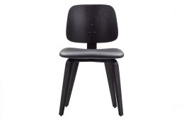 Krzesło smukłe drewniane czarne CLASSIC